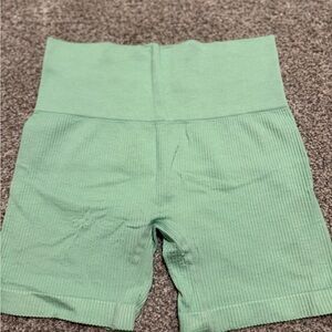 Mint green biker shorts